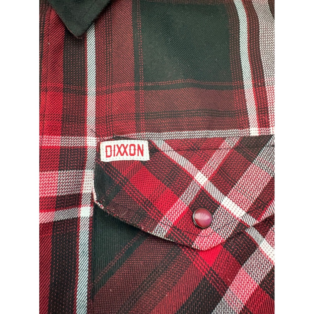 Dixxon Flannel Co The Matchless Red Black Plaid Button Down Shirt Mens XL D-Tech - Picture 2 of 4